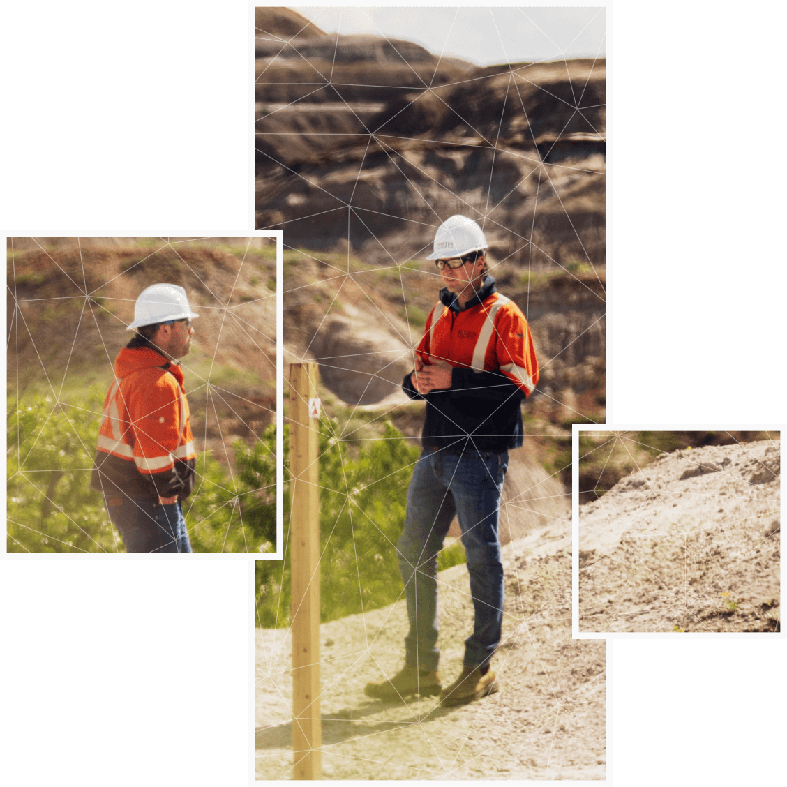 Woman with safety glasses, vest, and a Fortis hard hat